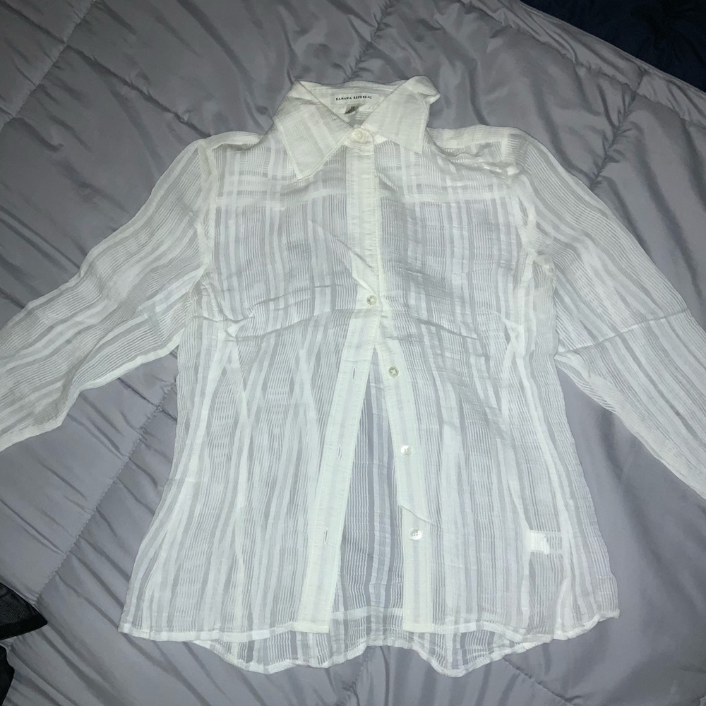 Sheer button down